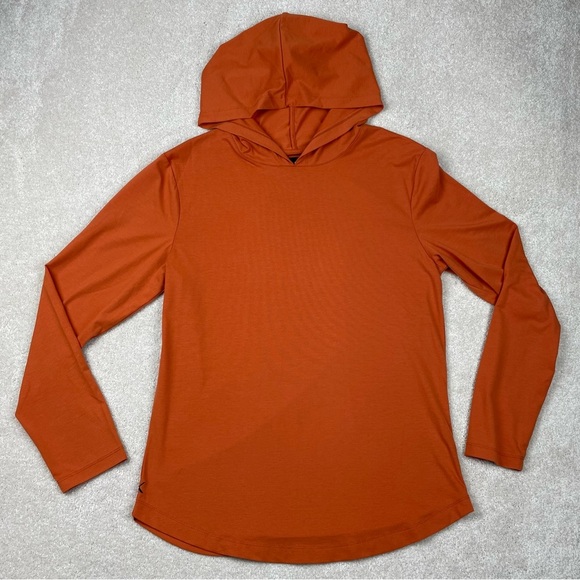 Cuts Lightweight Pullover Orange Hoodie - Picture 1 of 11